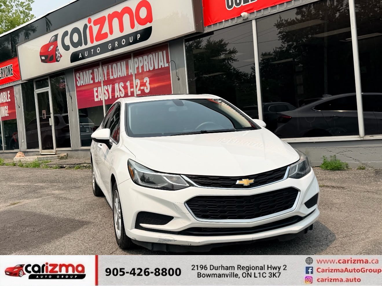 White 2018 Chevrolet Cruze Sedan Front-Wheel Drive Automatic