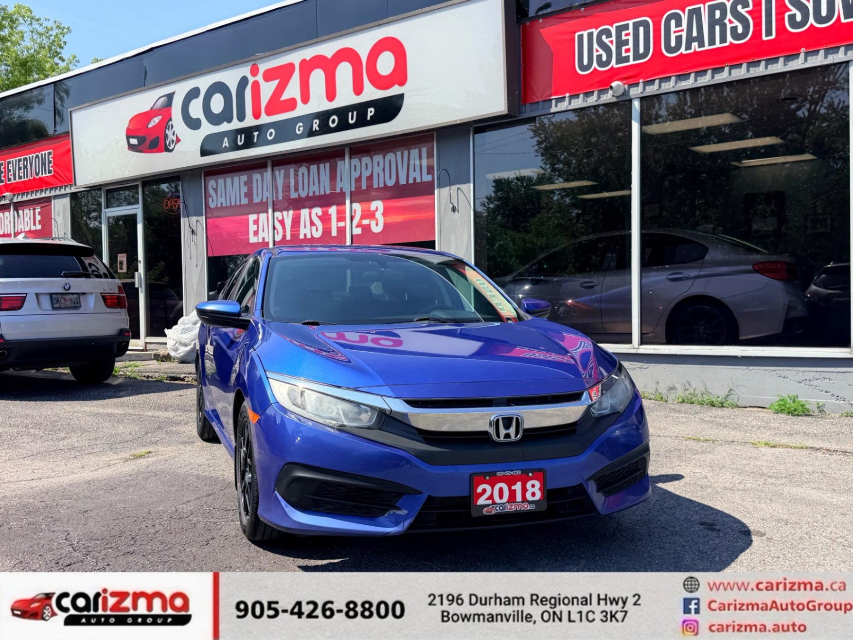 Blue 2018 Honda Civic Sedan Front-Wheel Drive Automatic