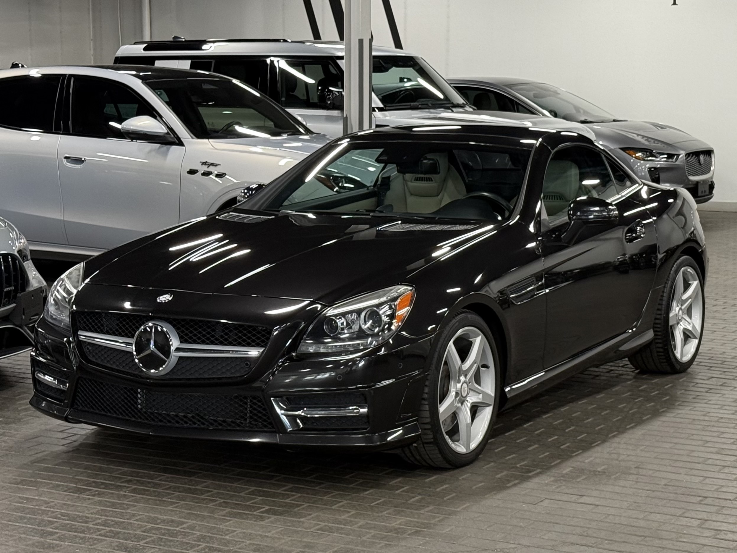 Black 2014 Mercedes-Benz SLK Convertible Rear-Wheel Drive Automatic
