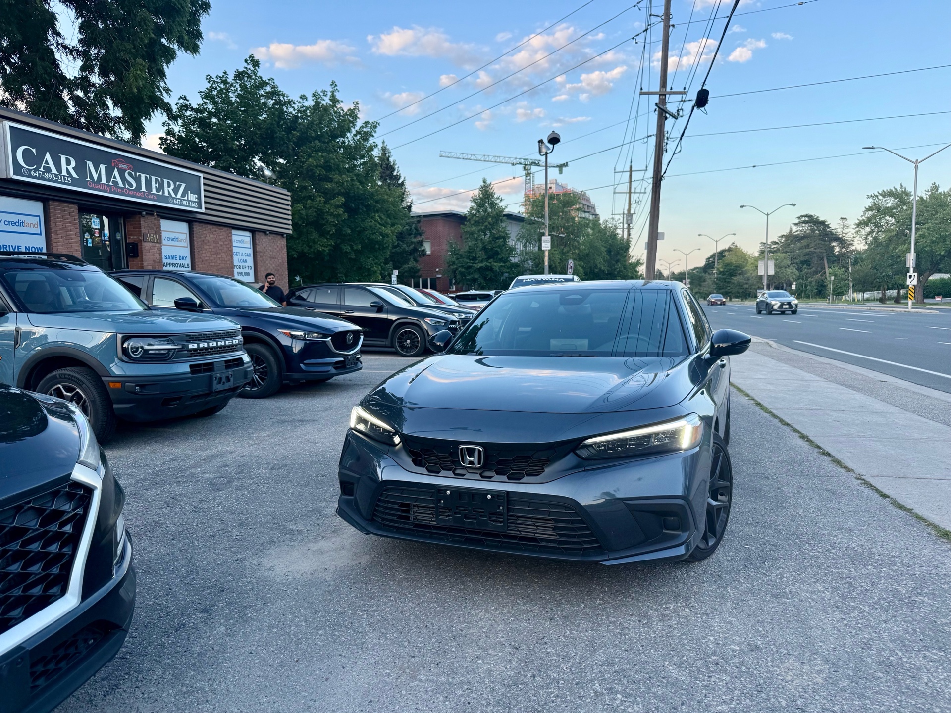 Gray 2023 Honda Civic Hatchback Hatchback Front-Wheel Drive Automatic