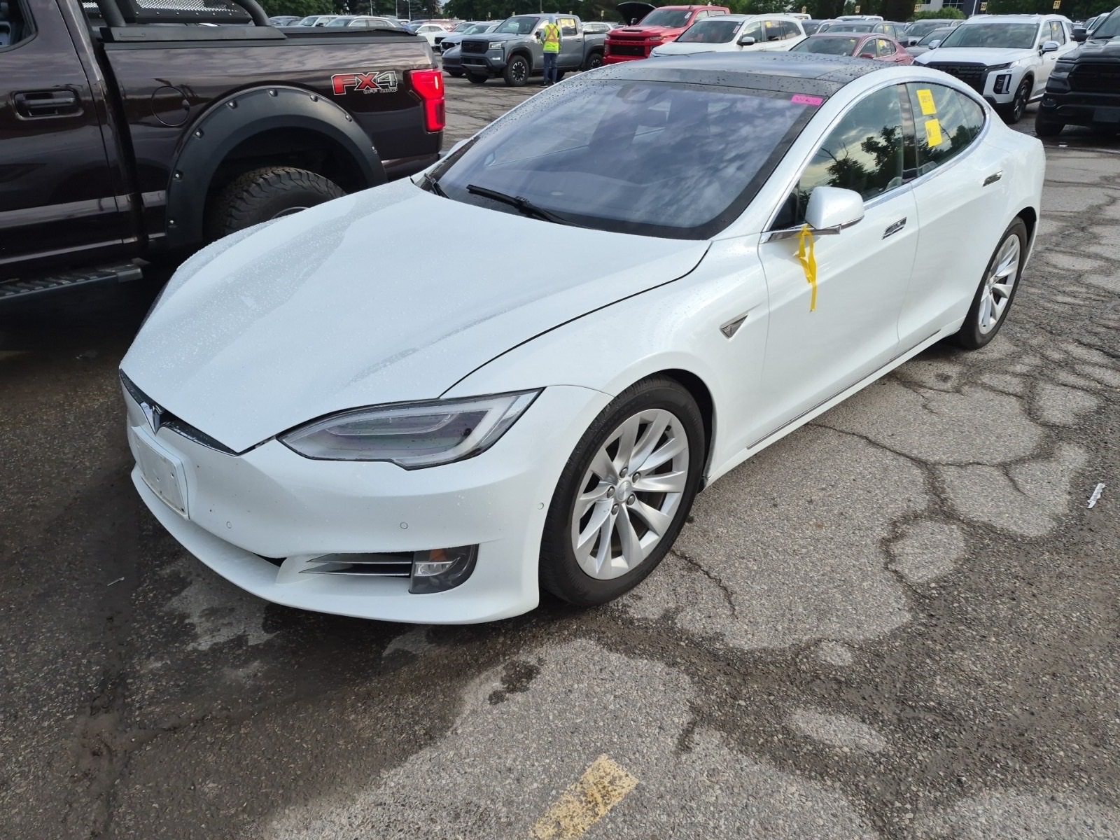 White 2016 Tesla Model S Sedan All-Wheel Drive Automatic
