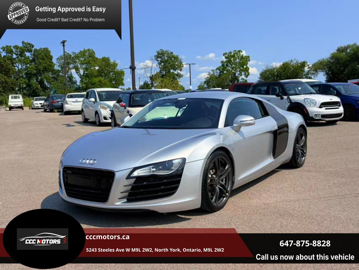 Silver 2009 Audi R8 Coupe Automatic