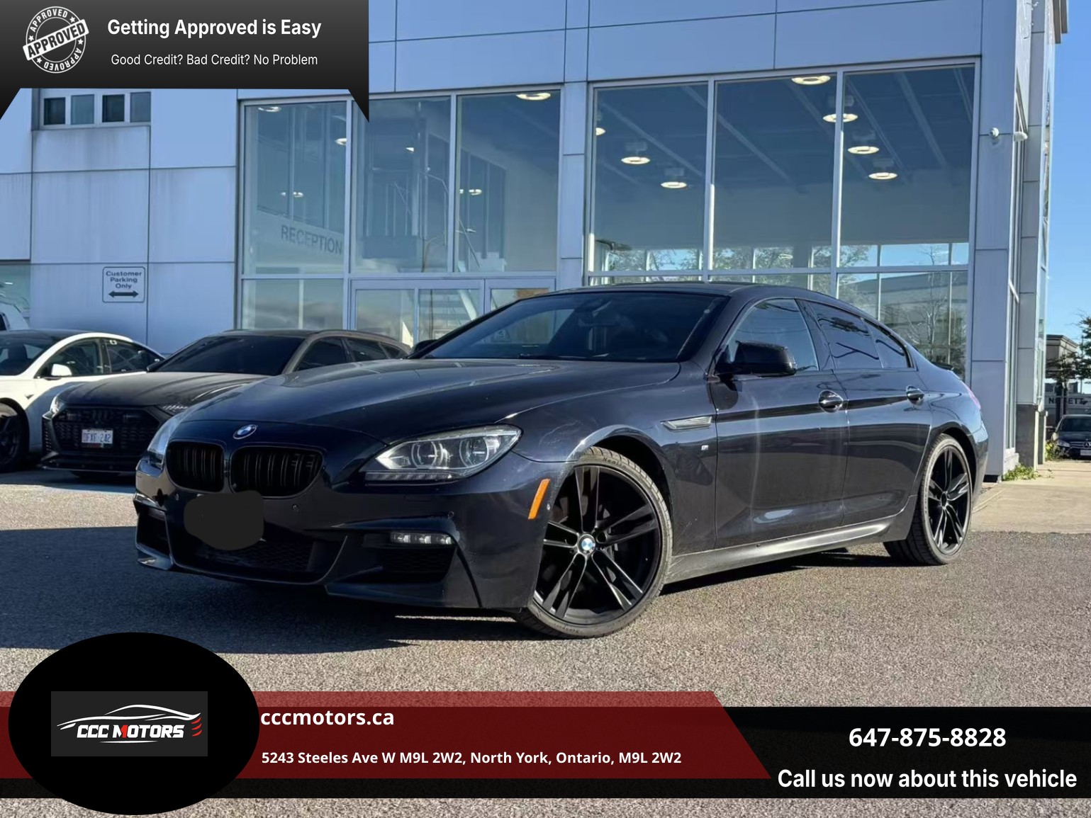Black 2015 BMW 6 Series Sedan All-Wheel Drive Automatic
