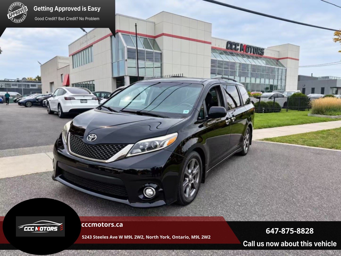 Black 2017 Toyota Sienna Minivan All-Wheel Drive Automatic