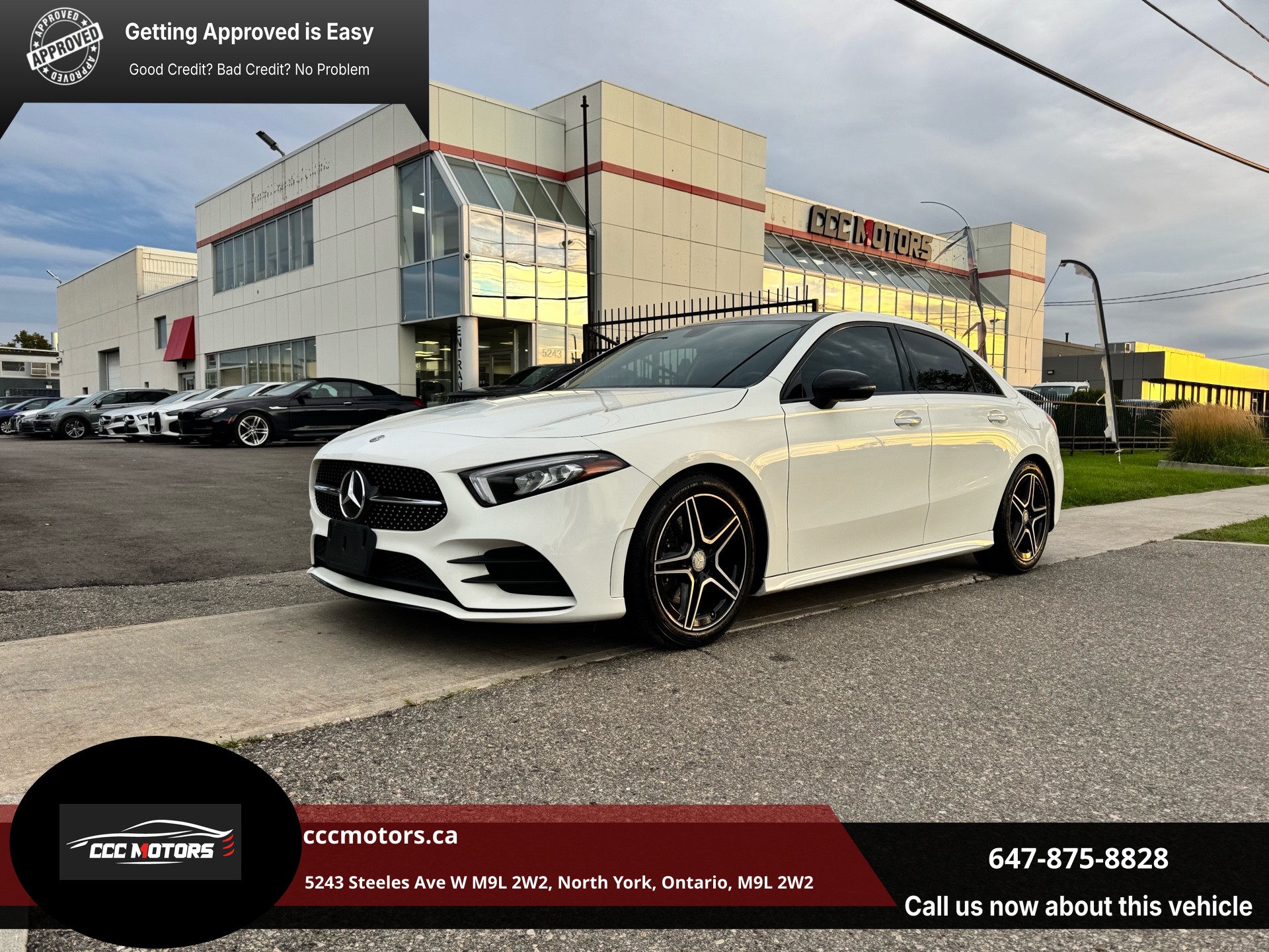 White 2019 Mercedes-Benz A-Class Sedan All-Wheel Drive Automatic