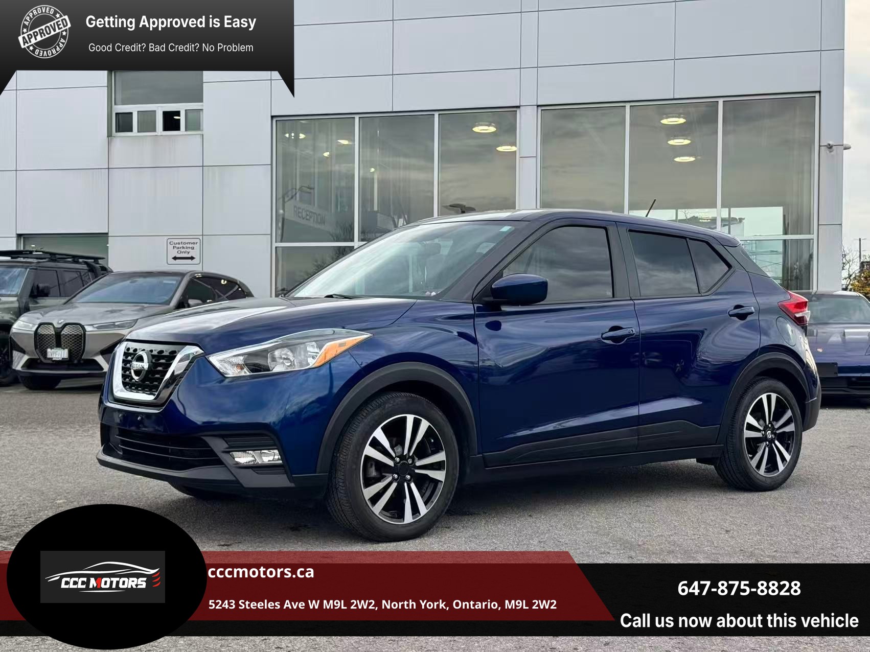 Blue 2019 Nissan Kicks SUV / Crossover Front-Wheel Drive Automatic