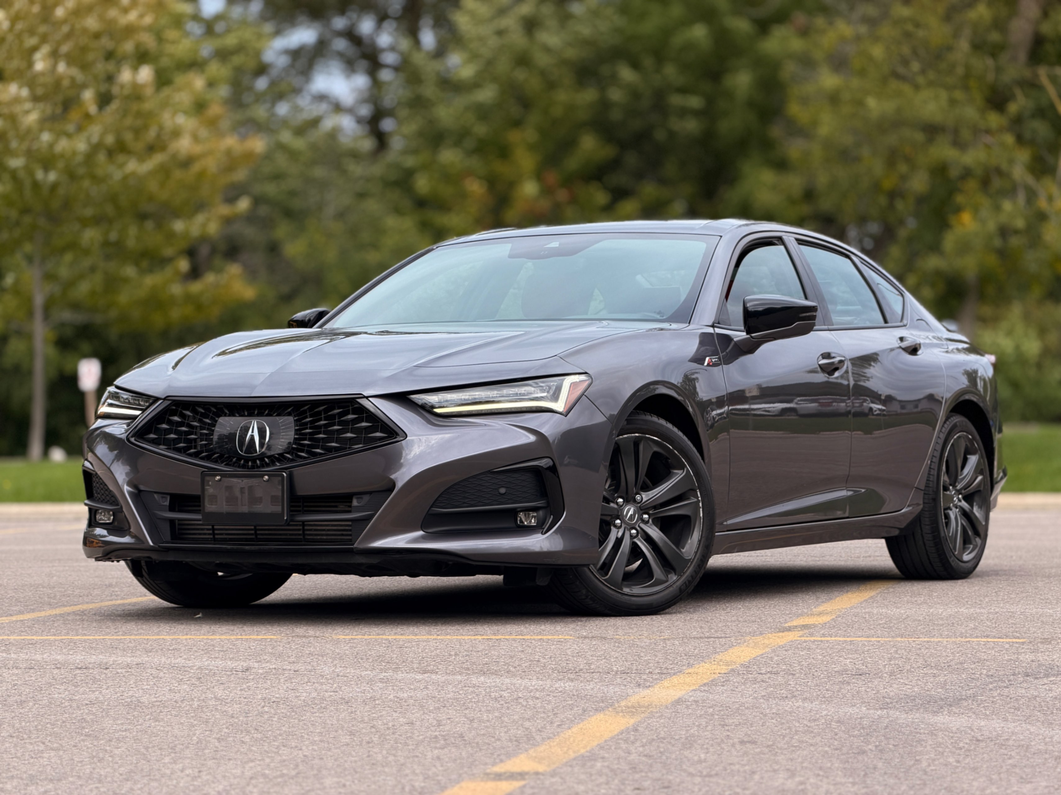 Metallic Dark Silver 2022 Acura TLX Sedan All-Wheel Drive Automatic