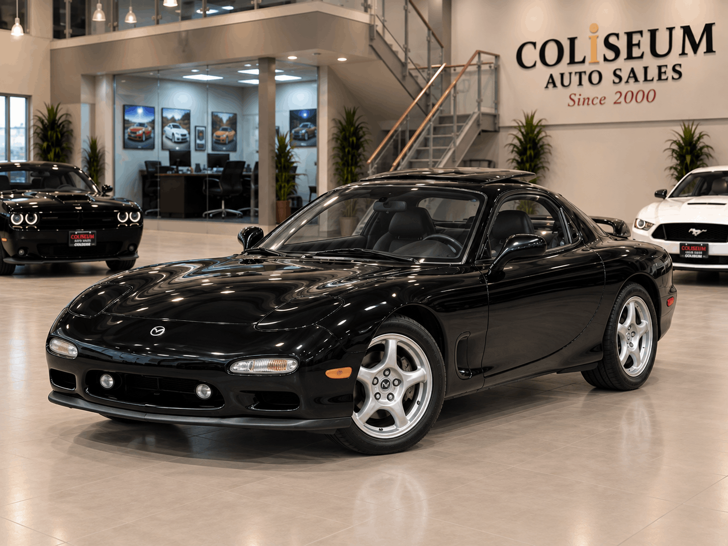 Black 1993 Mazda RX-7 Coupe 5-Speed Manual