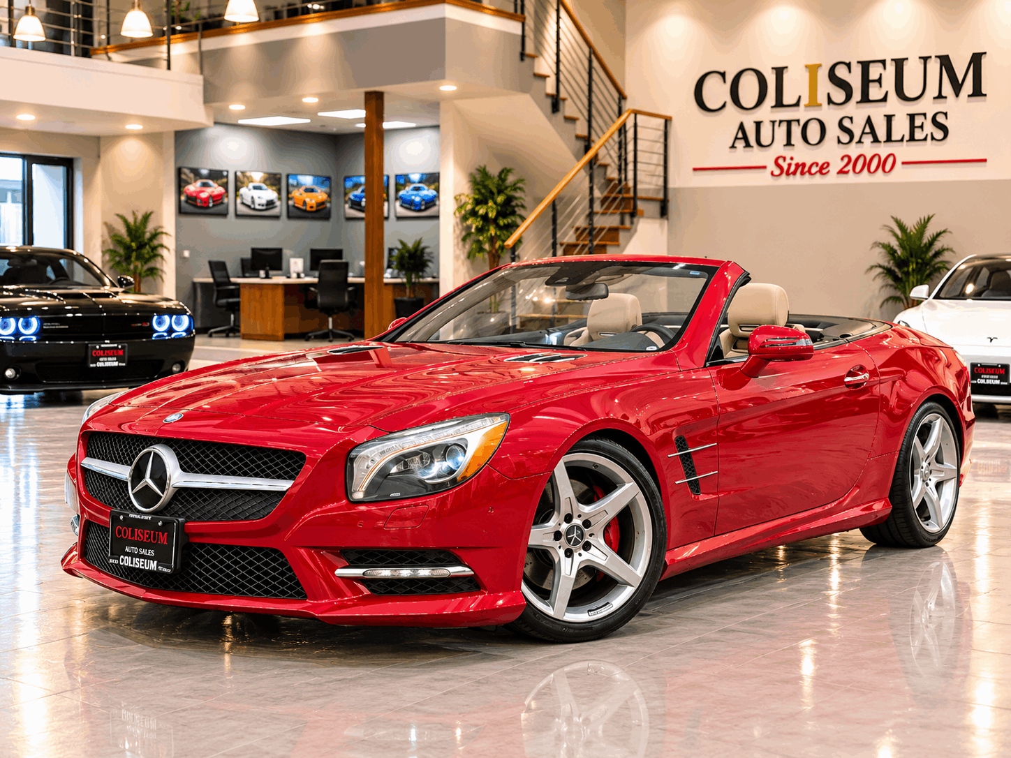 Red 2013 Mercedes-Benz SL-Class Convertible Rear-Wheel Drive Automatic