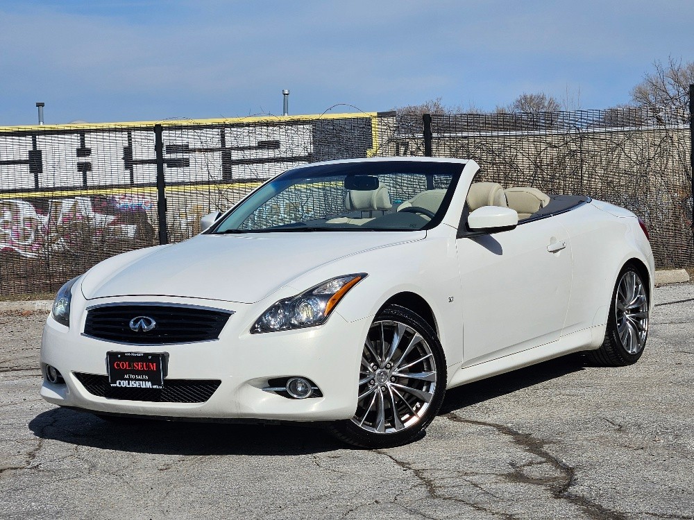 White 2014 INFINITI Q60 Convertible Rear-Wheel Drive 7-Speed Automatic