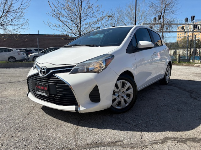 White 2015 Toyota Yaris Hatchback Front-Wheel Drive Automatic