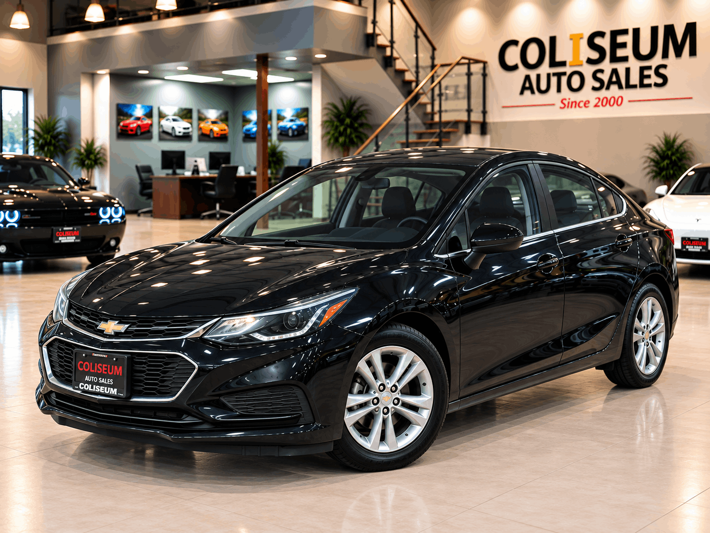 Black 2016 Chevrolet Cruze Sedan Front-Wheel Drive 6-Speed Manual