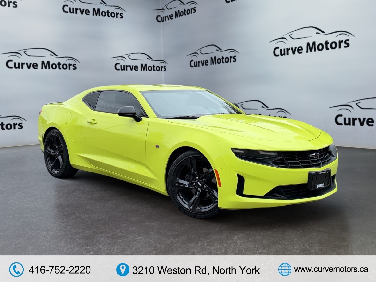 Metallic Race Yellow 2019 Chevrolet Camaro Coupe Rear-Wheel Drive Manual