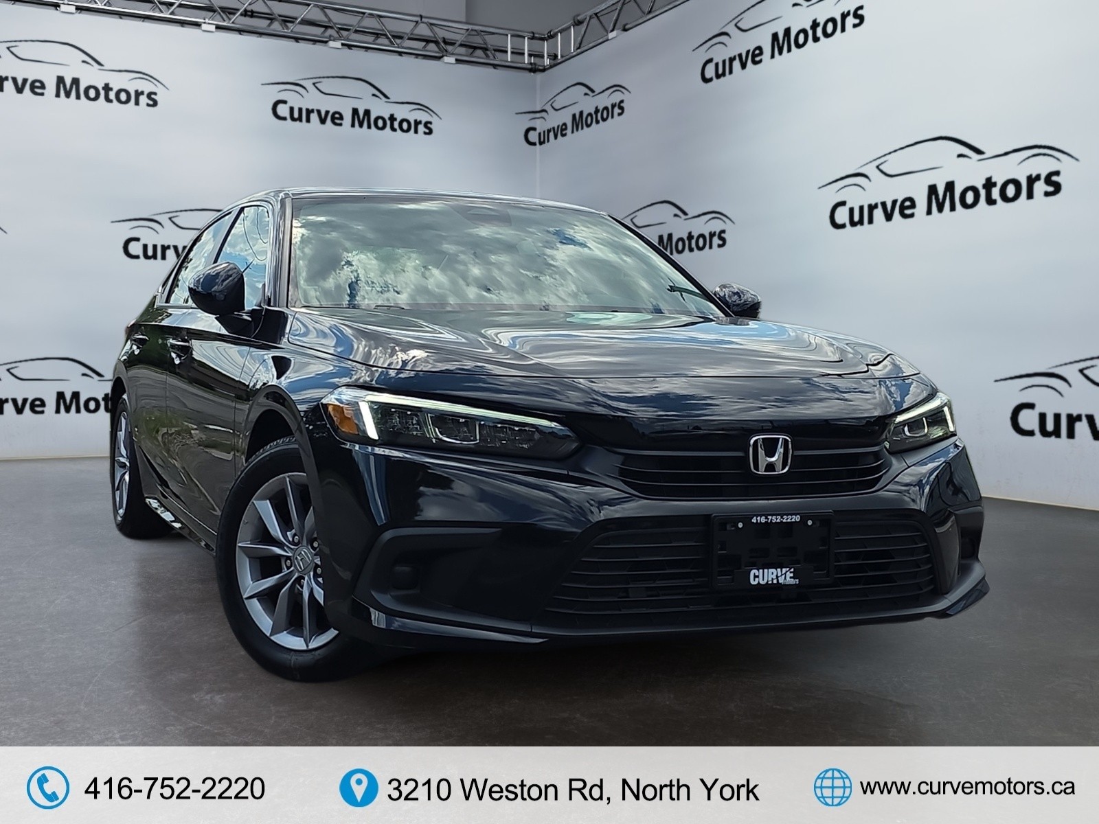 Black 2022 Honda Civic EX FWD Sedan Front-Wheel Drive Automatic