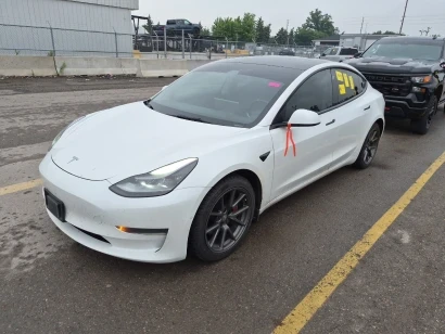 White 2022 Tesla Model 3 Sedan Rear-Wheel Drive Automatic