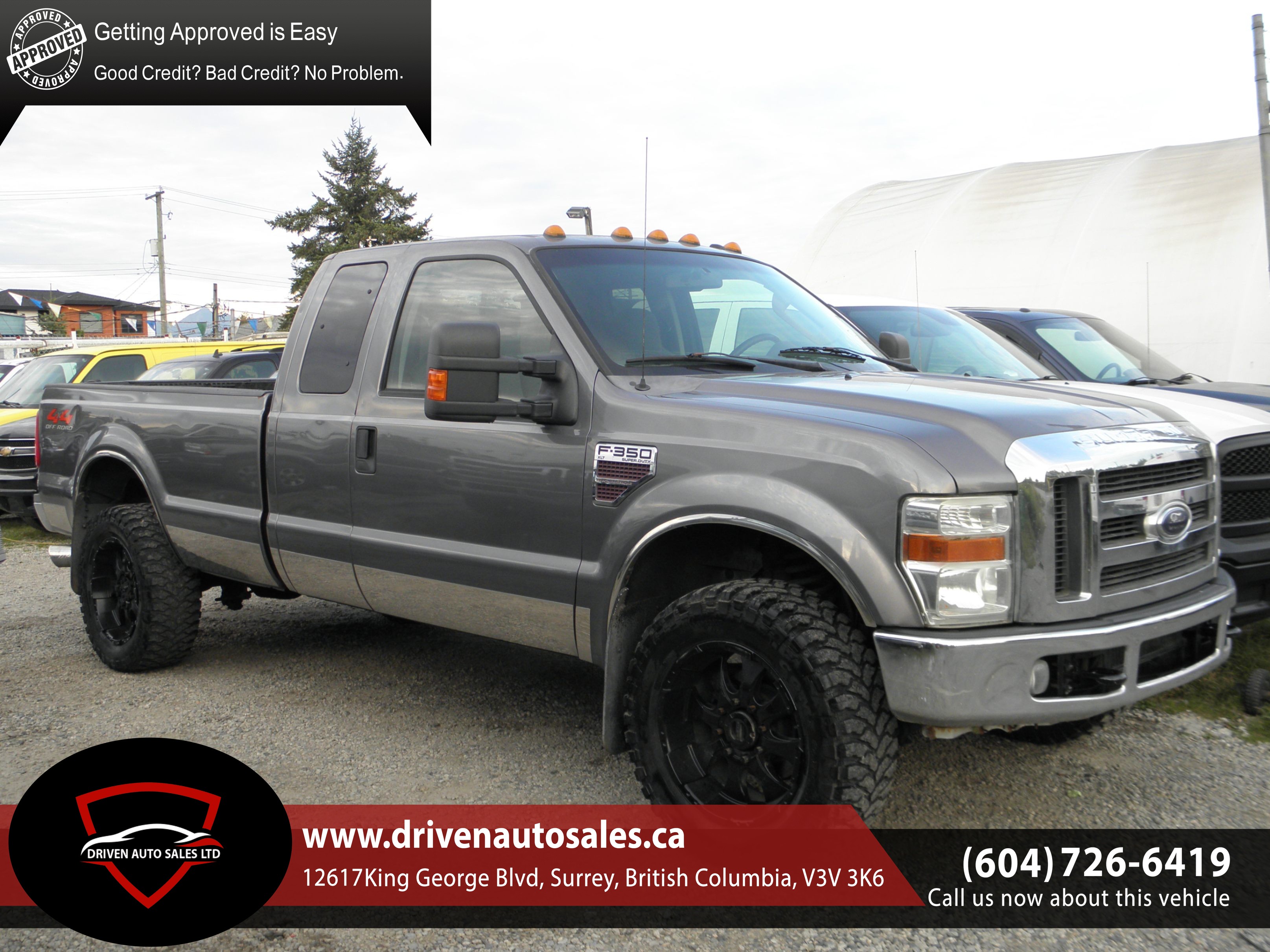 Black (Charcoal) 2009 Ford F-350 Super Duty Pickup Truck Four-Wheel Drive Automatic