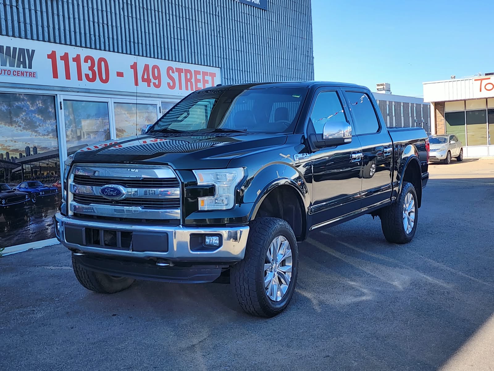 Green 2015 Ford F-150 Pickup Truck Four-Wheel Drive Automatic