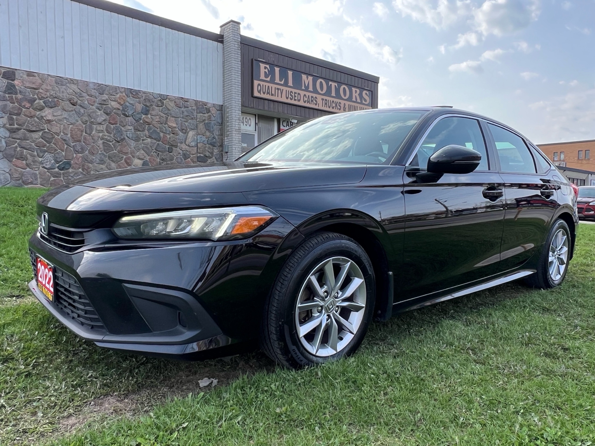 Black 2022 Honda Civic EX FWD Sedan Front-Wheel Drive Automatic