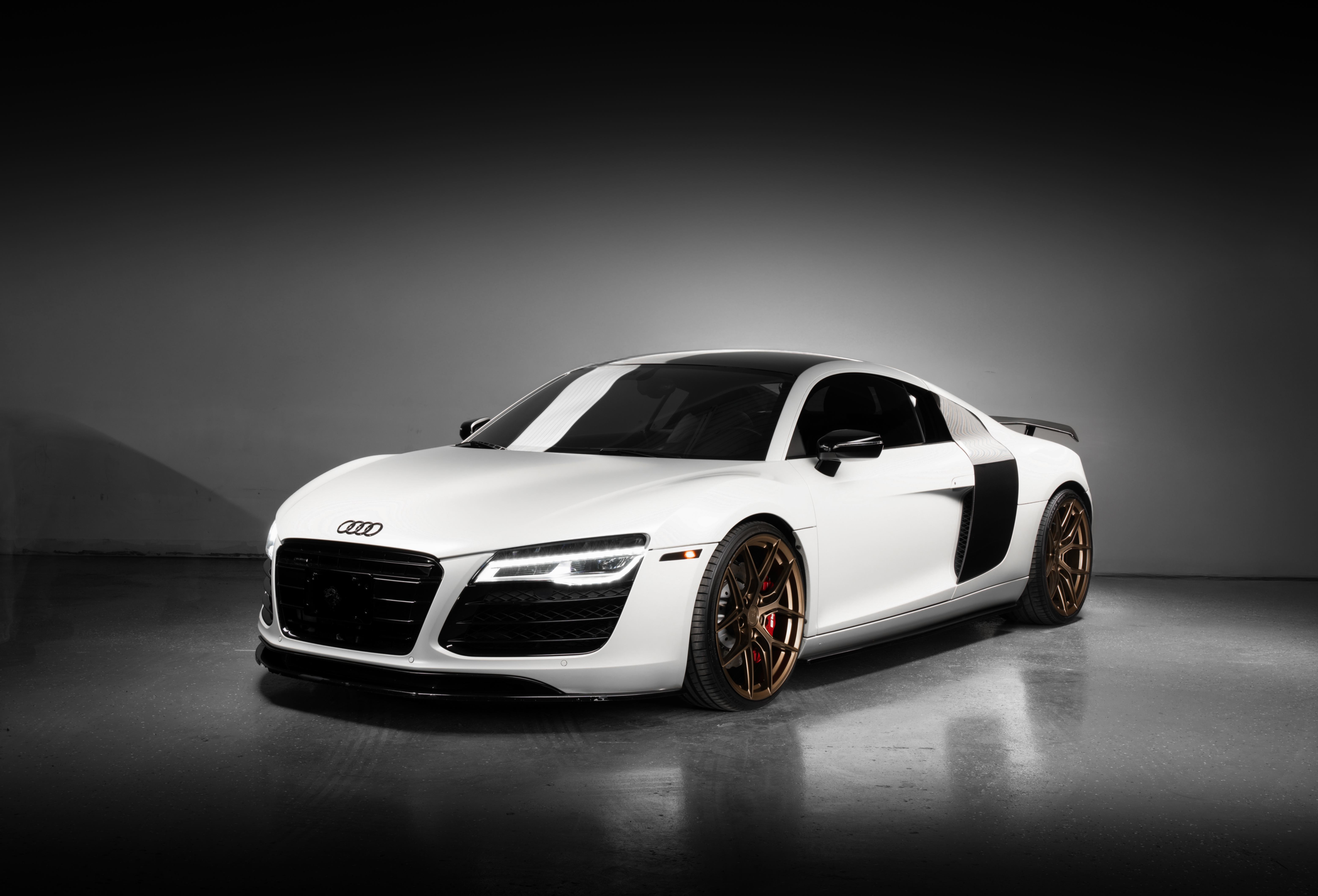 Matte White 2014 Audi R8 Coupe All-Wheel Drive Automatic