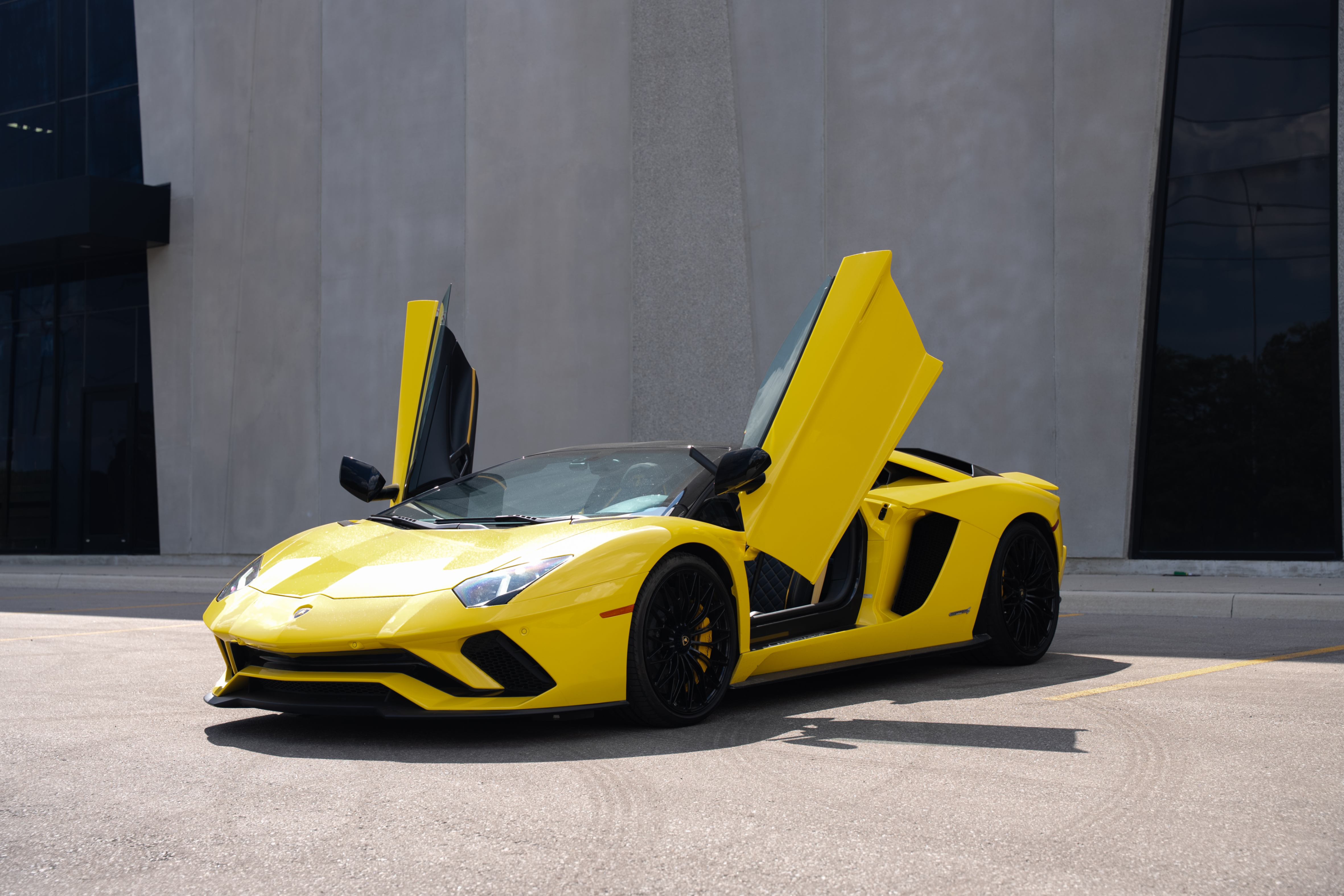 Yellow 2019 Lamborghini Aventador Coupe All-Wheel Drive Automatic
