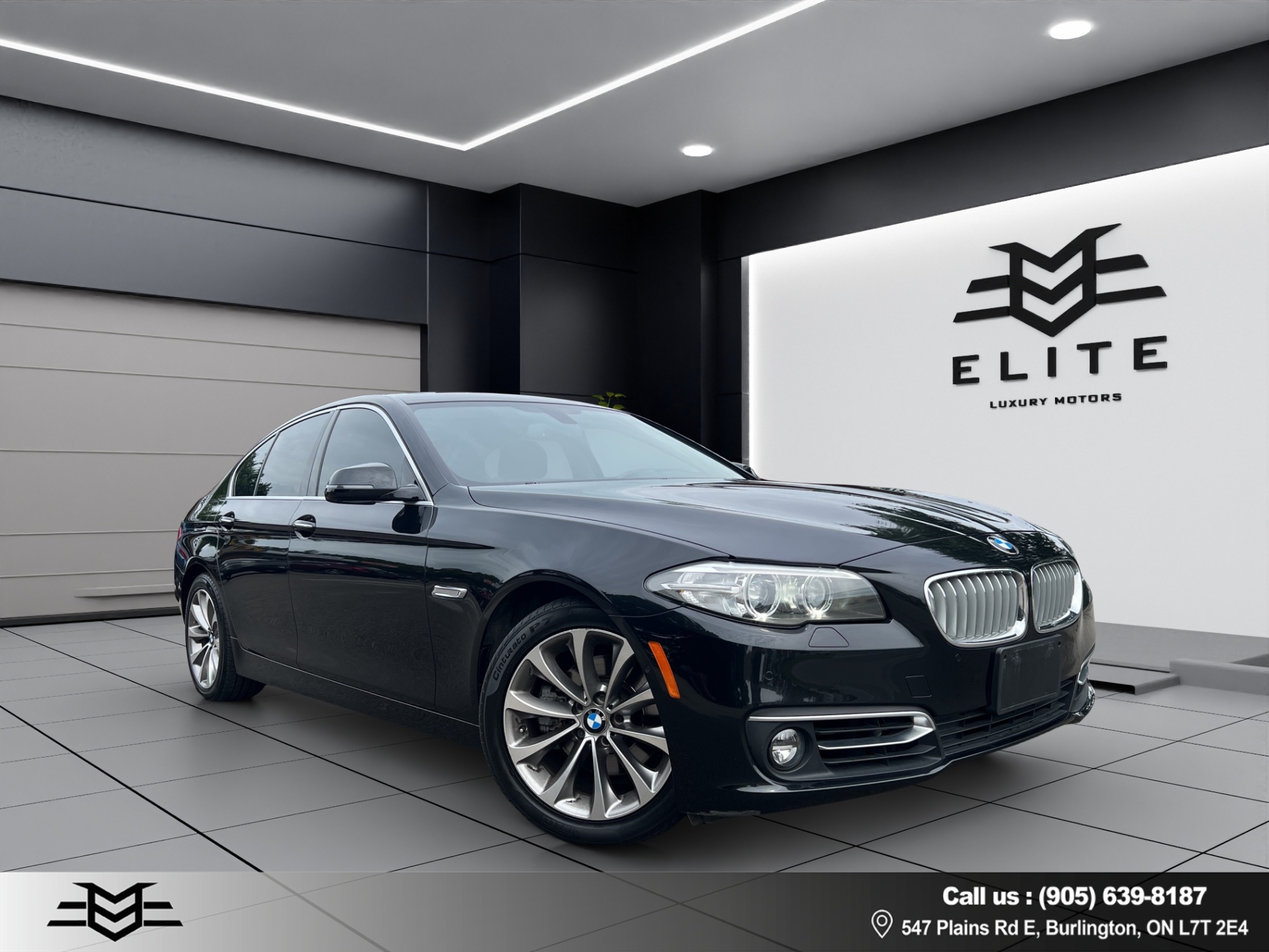 Black 2014 BMW 5 Series Sedan All-Wheel Drive Automatic
