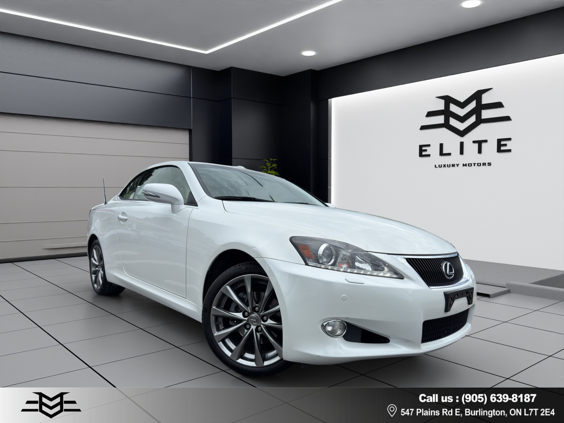 White 2014 Lexus IS Convertible Rear-Wheel Drive Automatic