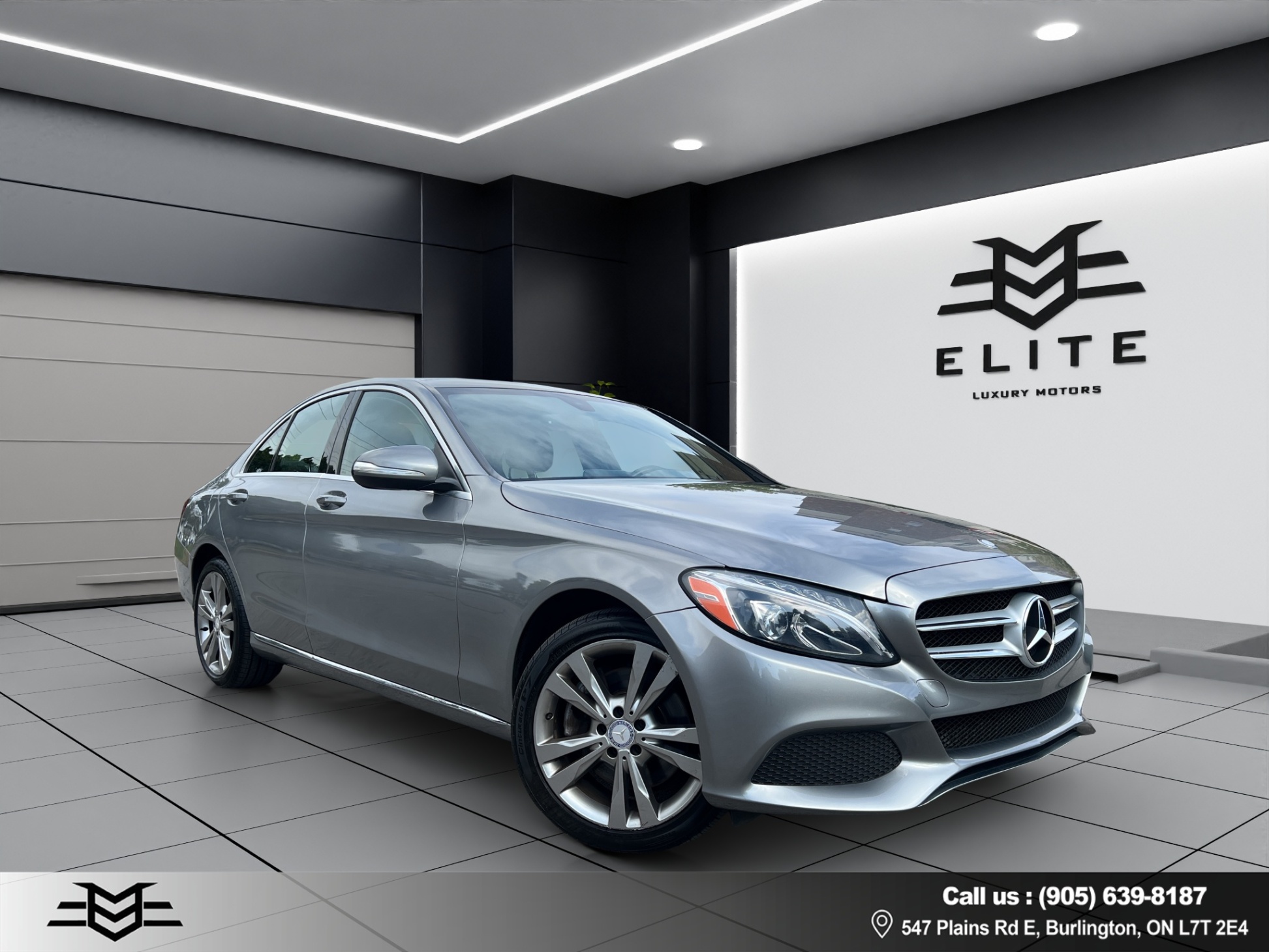 Gray 2015 Mercedes-Benz C-Class Sedan All-Wheel Drive Automatic