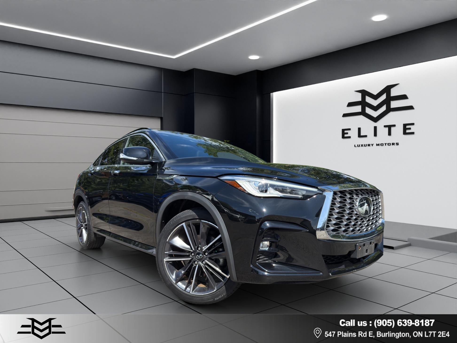 Black 2022 INFINITI QX55 SUV / Crossover All-Wheel Drive Automatic