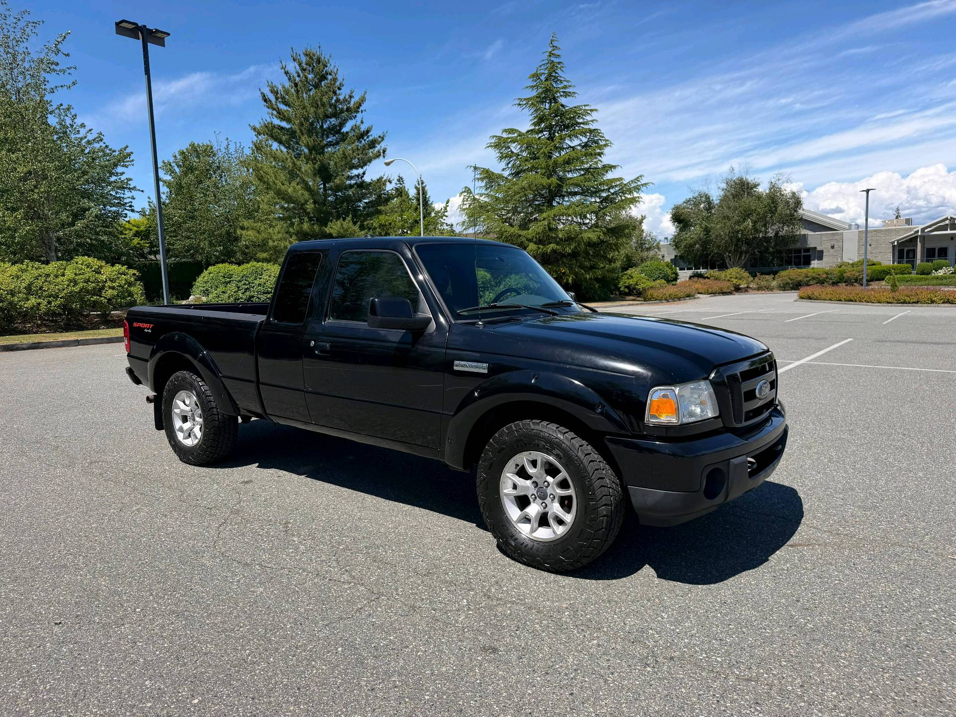 Black 2010 Ford Ranger Sport SuperCab 4-Door 4WD Pickup Truck Four-Wheel Drive Automatic