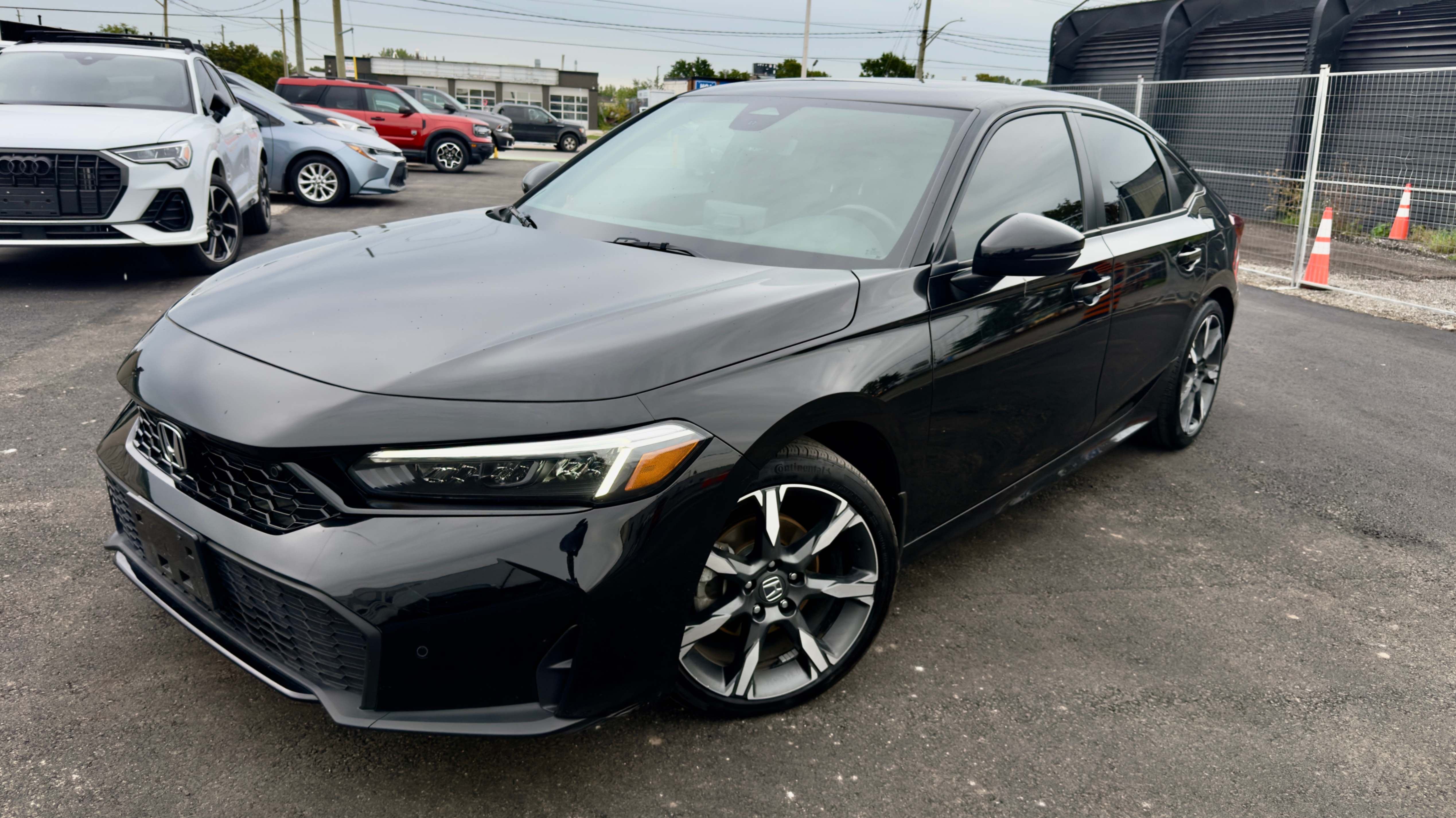 Black 2025 Honda Civic Hybrid Sedan Front-Wheel Drive Automatic
