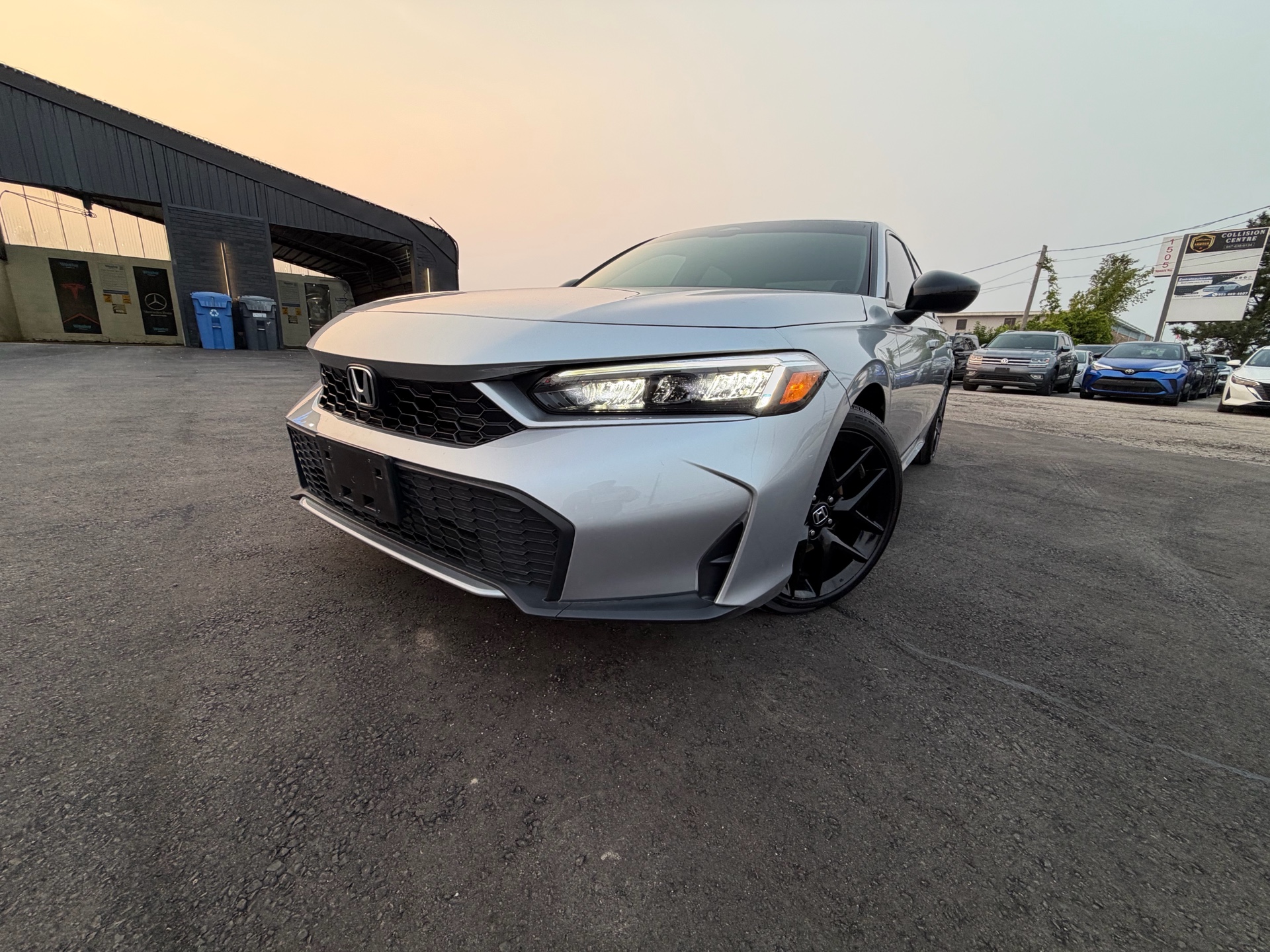 Silver 2025 Honda Civic Hybrid Sedan Front-Wheel Drive Automatic