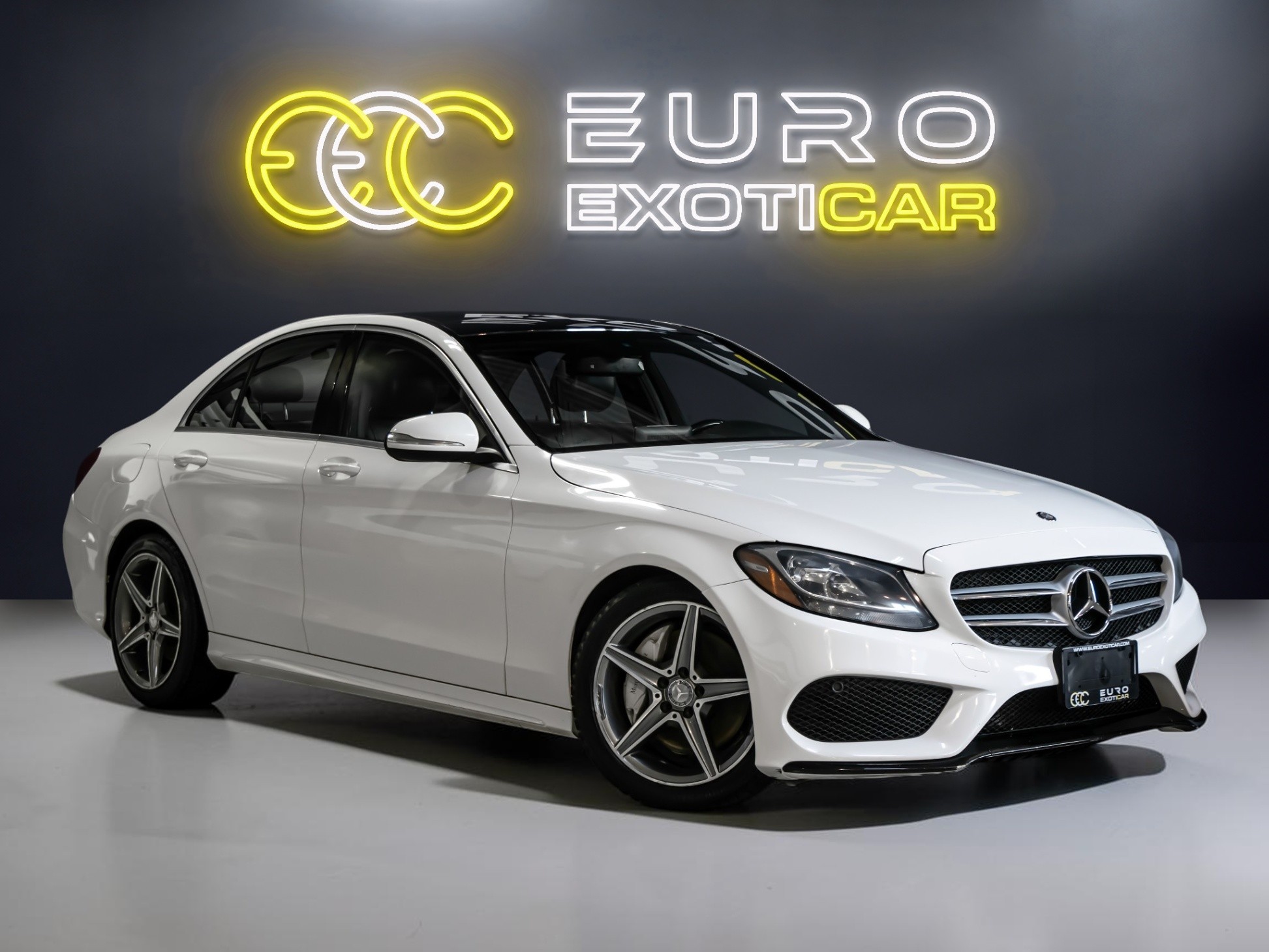 White 2015 Mercedes-Benz C-Class Sedan All-Wheel Drive Automatic