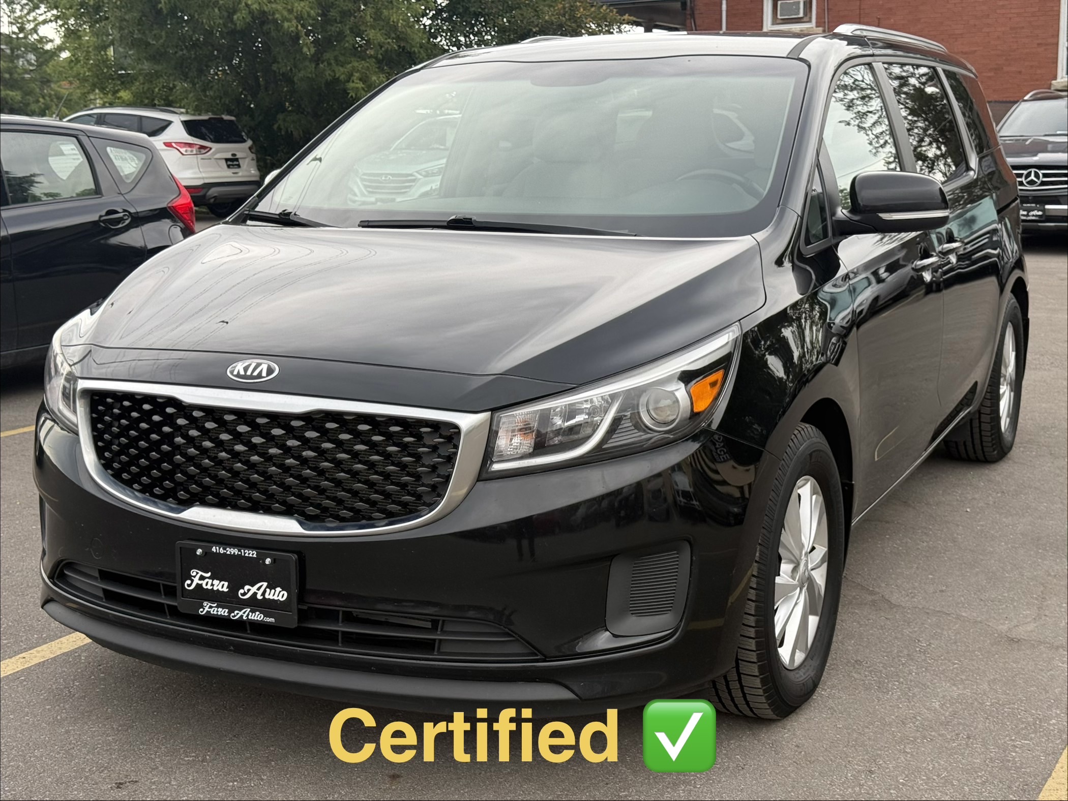 Black 2017 Kia Sedona Minivan Front-Wheel Drive Automatic