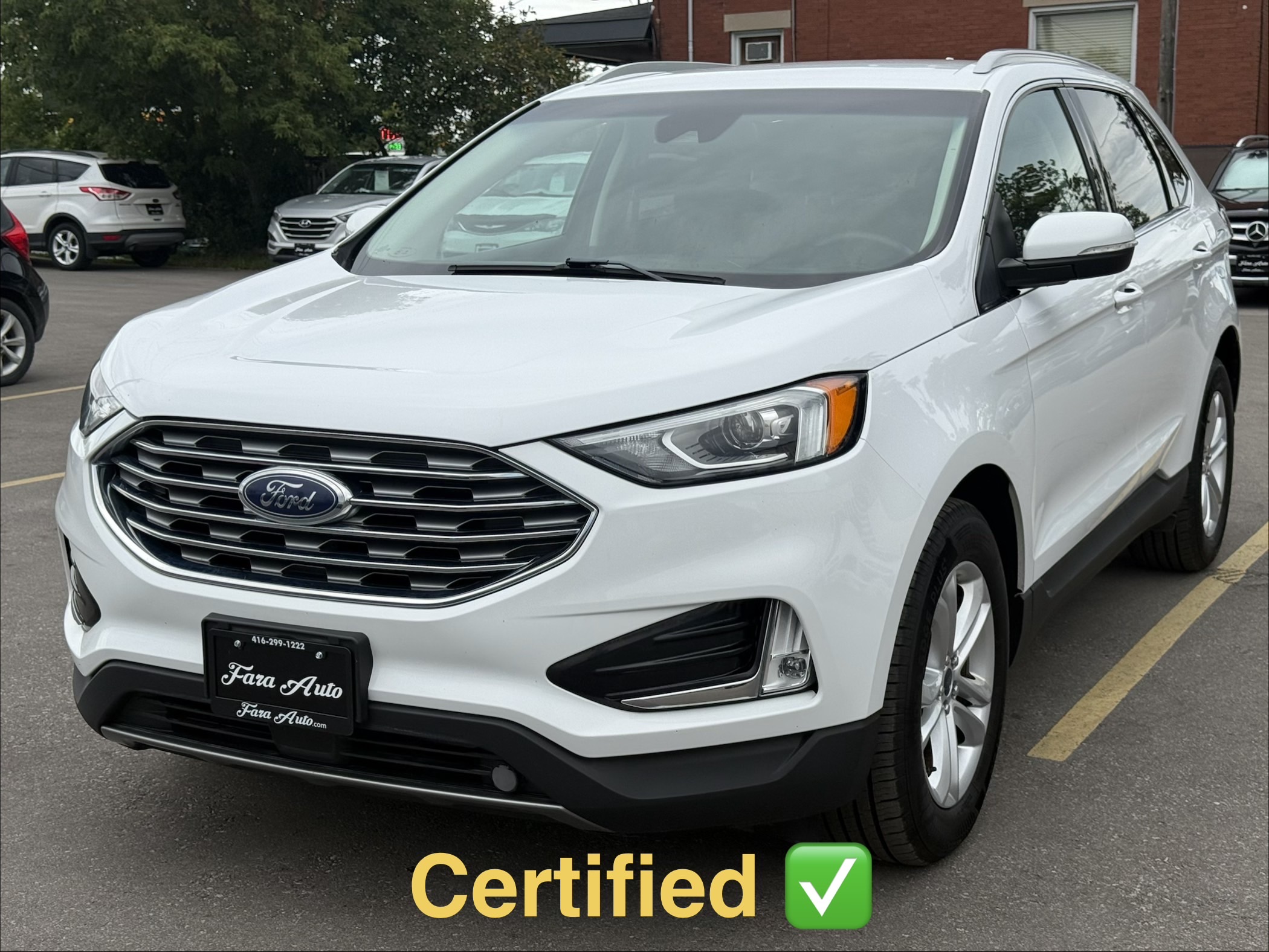 White 2019 Ford Edge SUV / Crossover Front-Wheel Drive Automatic