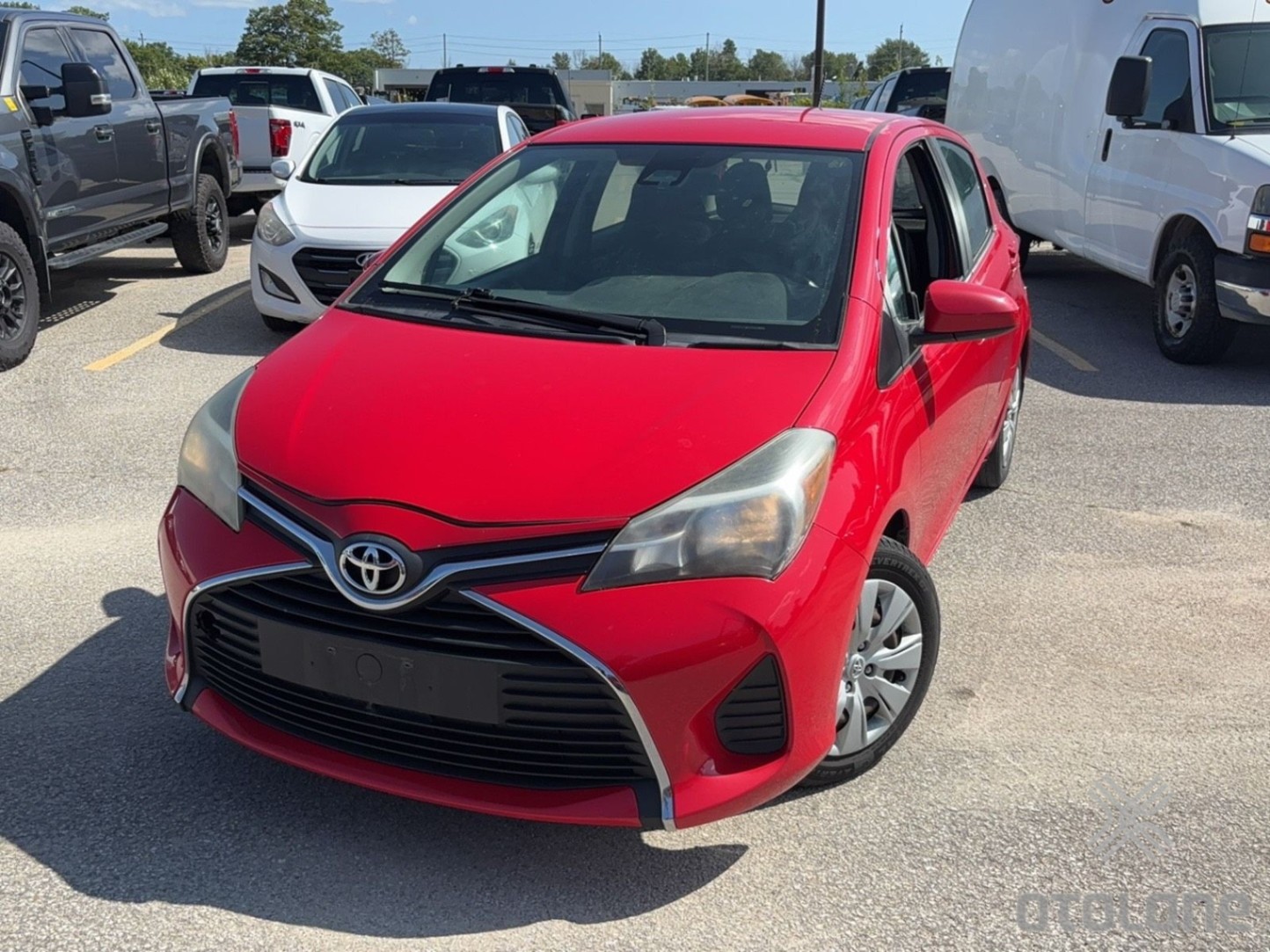 Red 2017 Toyota Yaris Hatchback Front-Wheel Drive Automatic