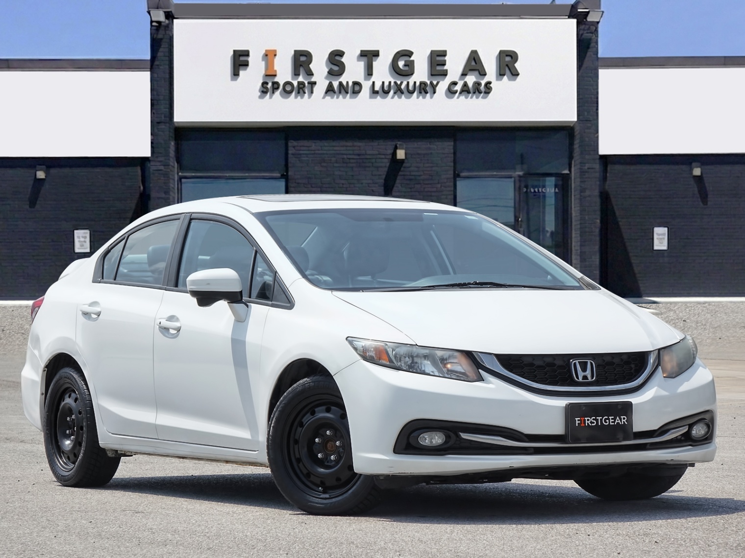White 2015 Honda Civic Sedan Automatic