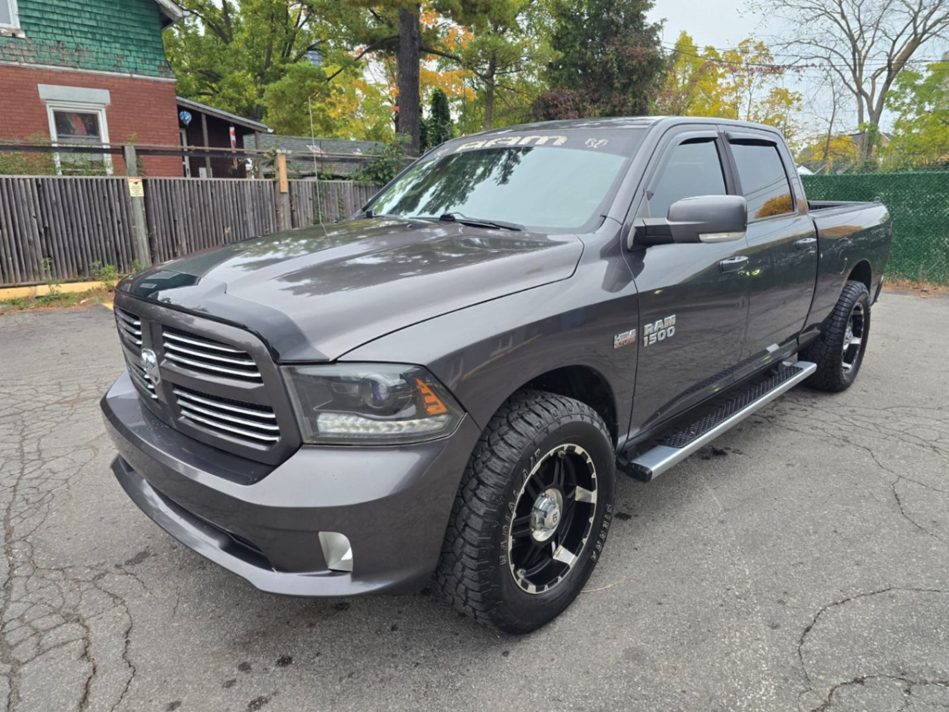 Gray 2015 RAM 1500 Pickup Truck Four-Wheel Drive Automatic