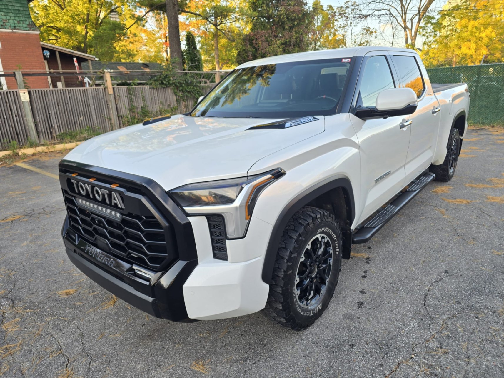 White 2023 Toyota Tundra Hybrid Pickup Truck Four-Wheel Drive Automatic