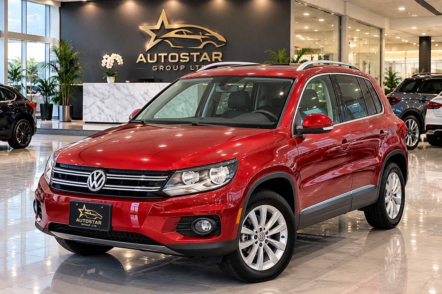 Red 2015 Volkswagen Tiguan SUV / Crossover All-Wheel Drive Automatic