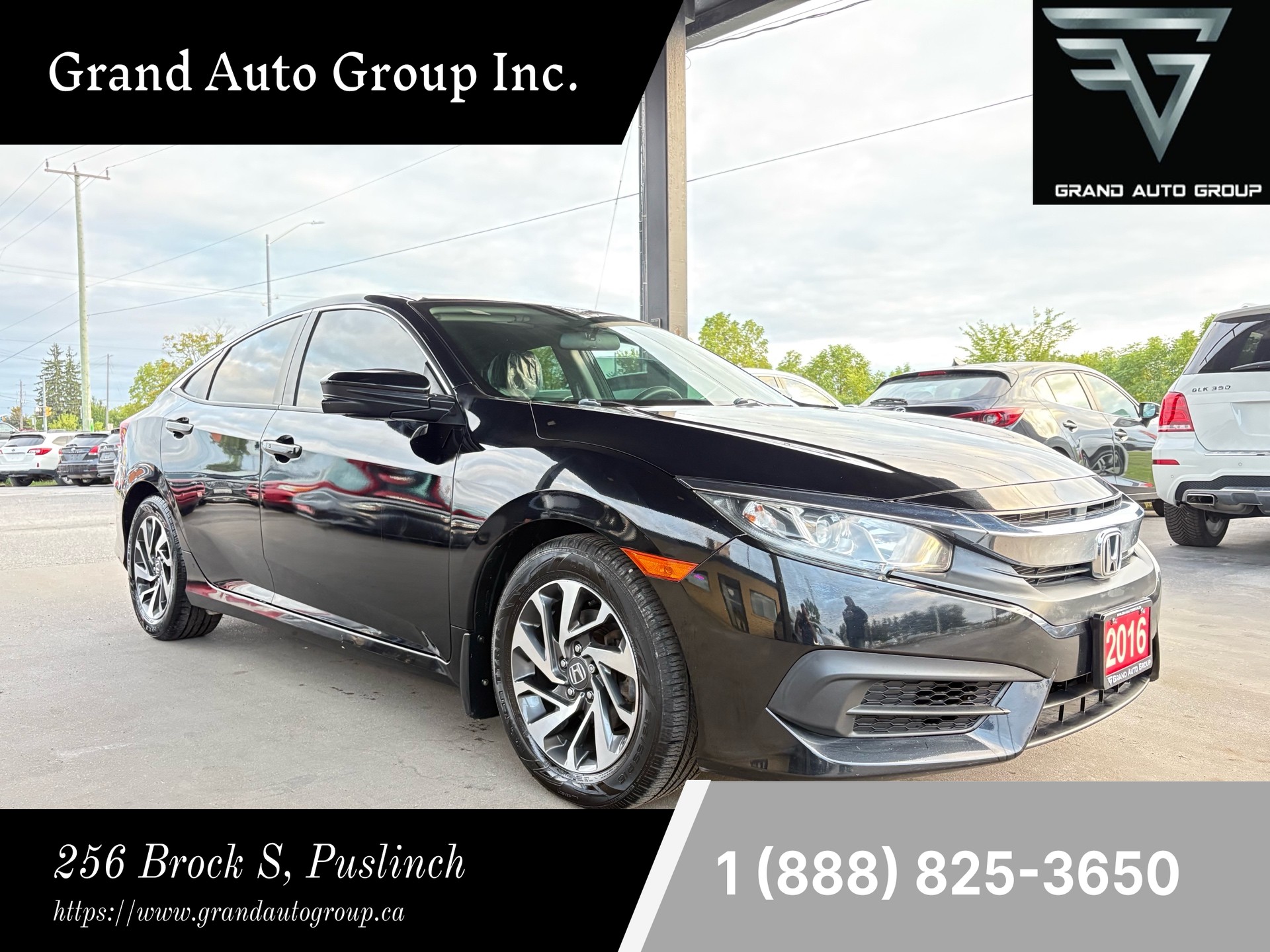 Black 2016 Honda Civic Sedan Front-Wheel Drive Automatic