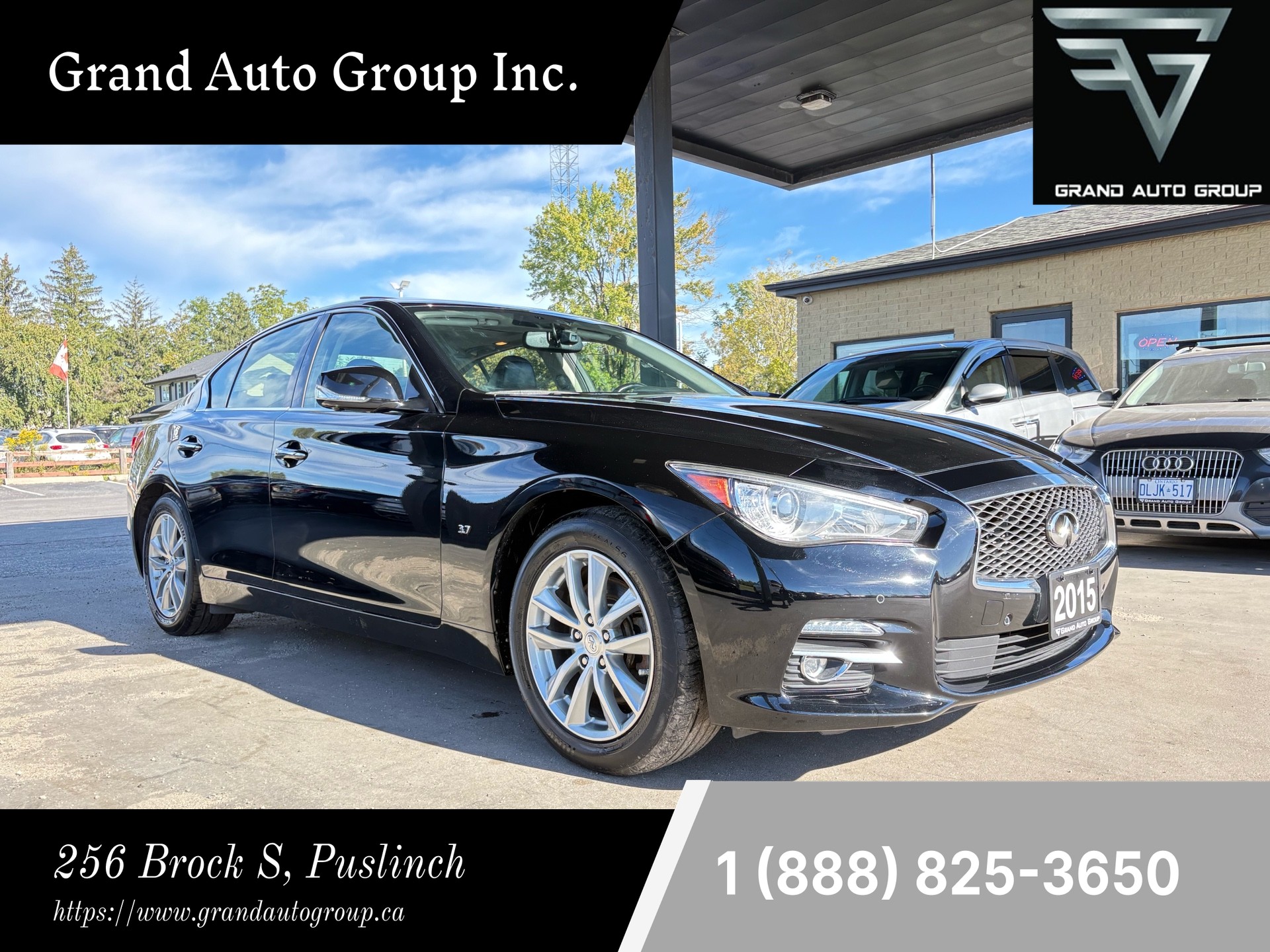Black 2015 INFINITI Q50 Sedan All-Wheel Drive Automatic