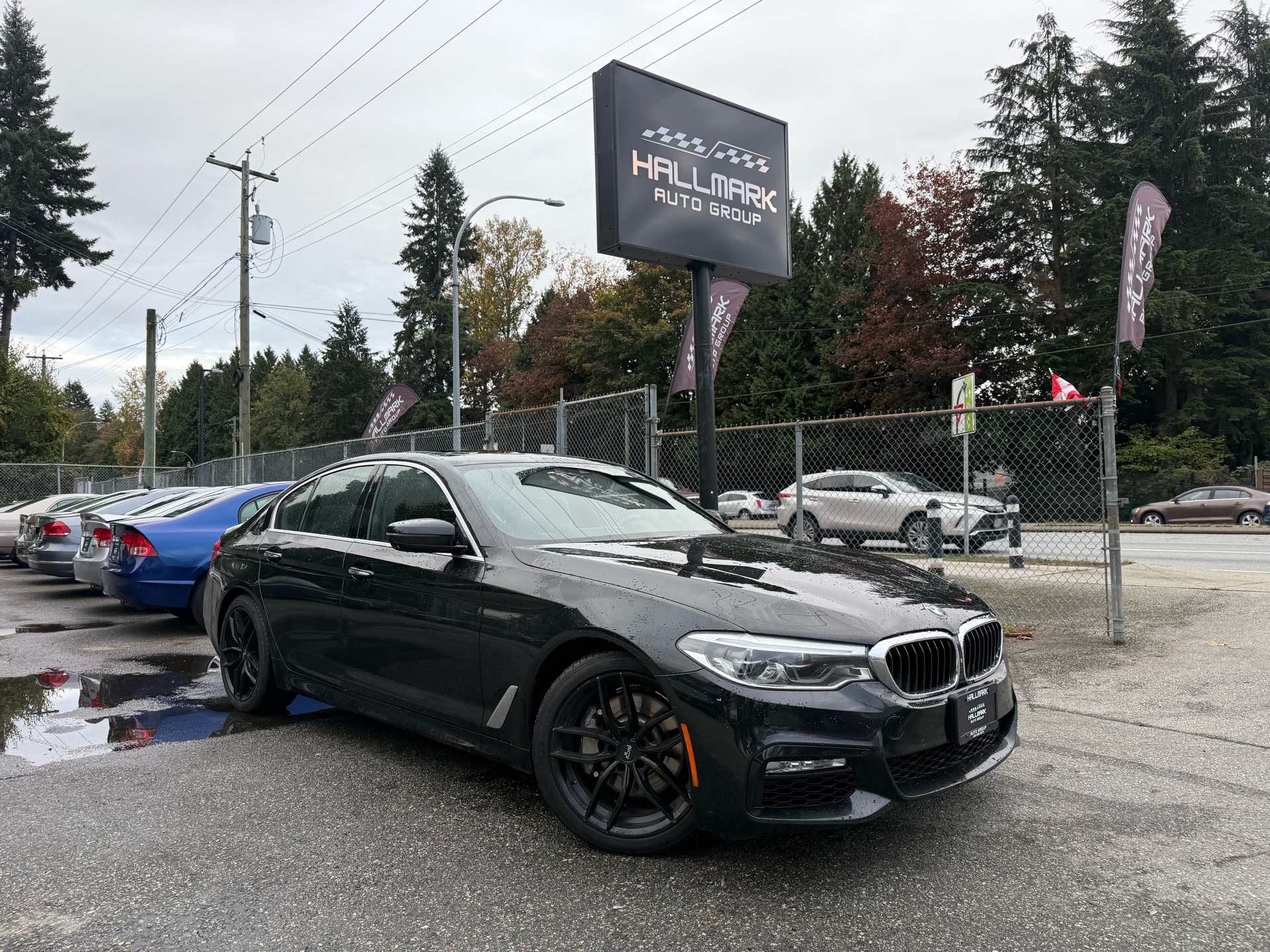 Black 2017 BMW 5 Series Sedan All-Wheel Drive Automatic