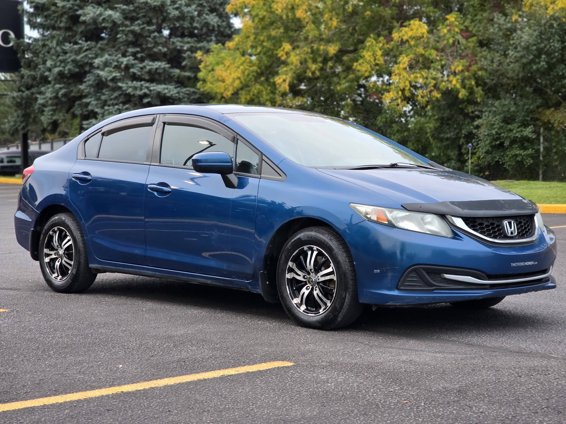 Blue 2014 Honda Civic Sedan Front-Wheel Drive Automatic