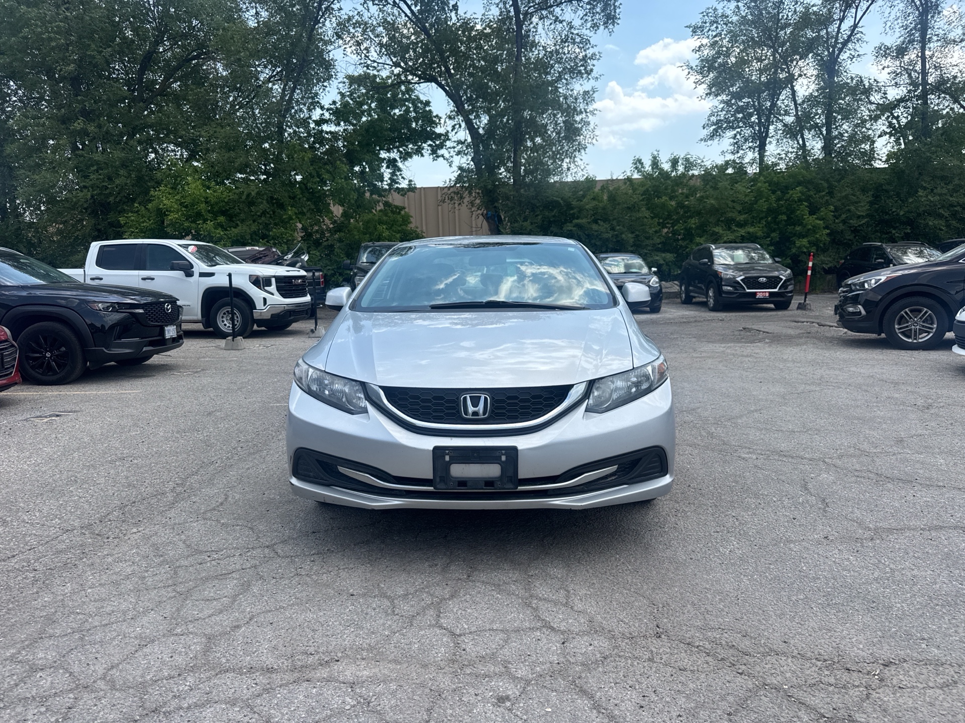 Silver 2013 Honda Civic LX Sedan Front-Wheel Drive Automatic