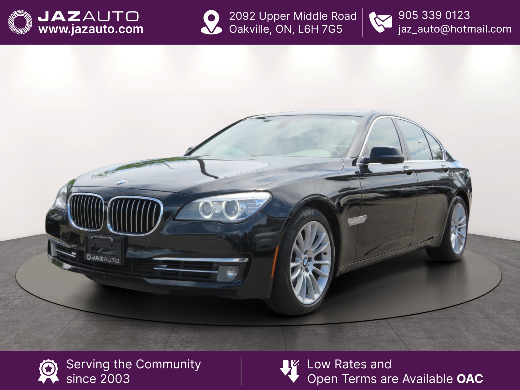 Black 2013 BMW 7 Series 750i xDrive AWD Sedan All-Wheel Drive Automatic