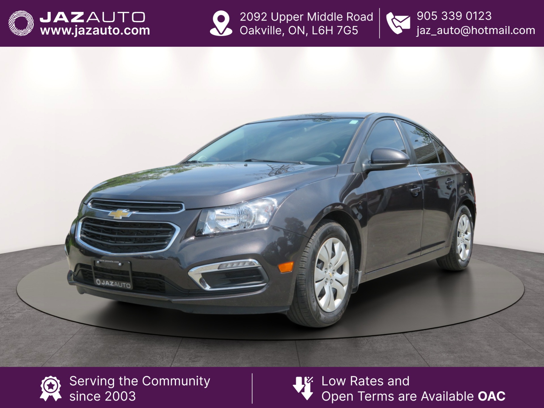 Gray 2016 Chevrolet Cruze Limited 1LT FWD Sedan Front-Wheel Drive Automatic
