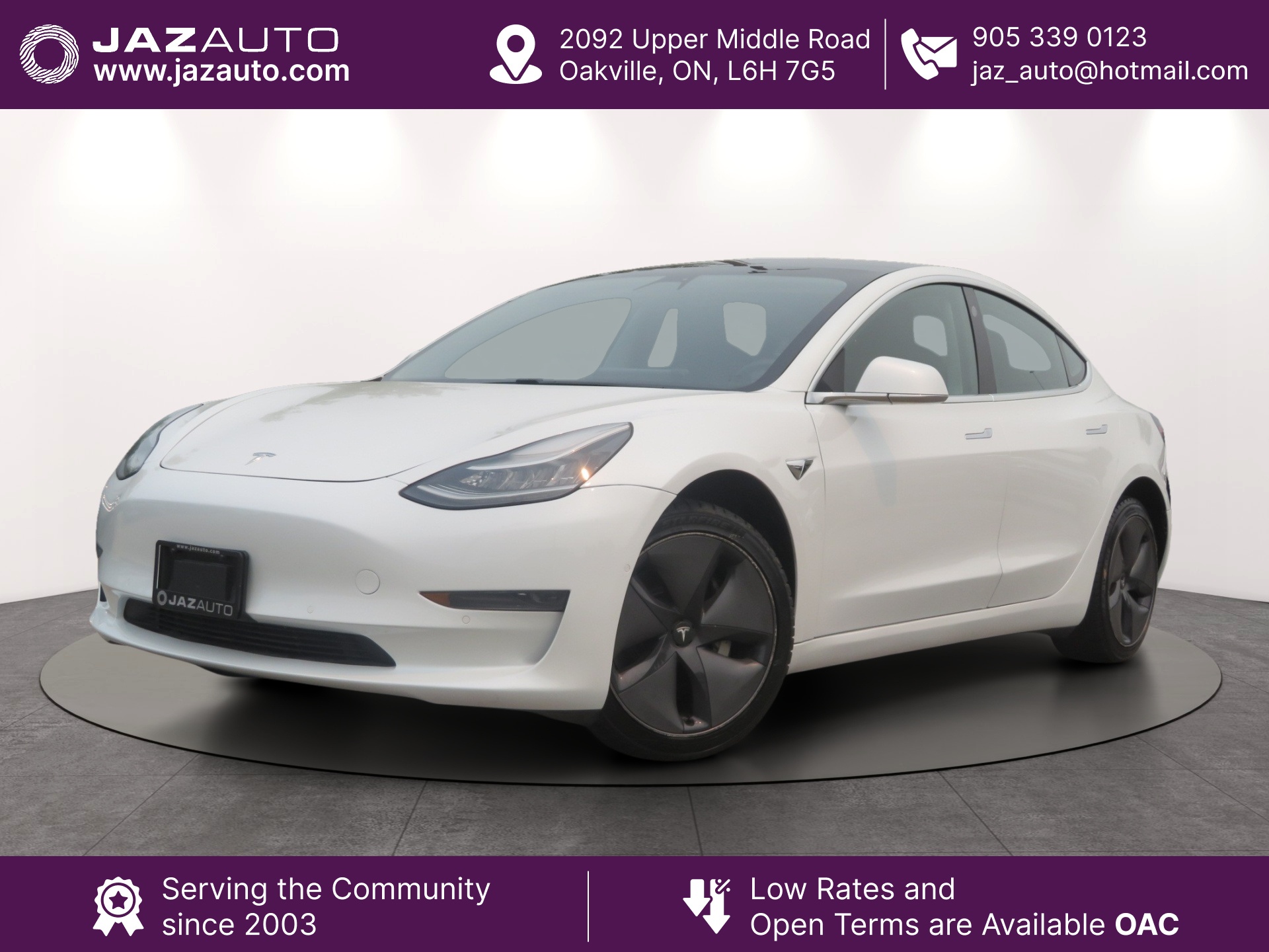 White 2020 Tesla Model 3 Sedan Rear-Wheel Drive Automatic