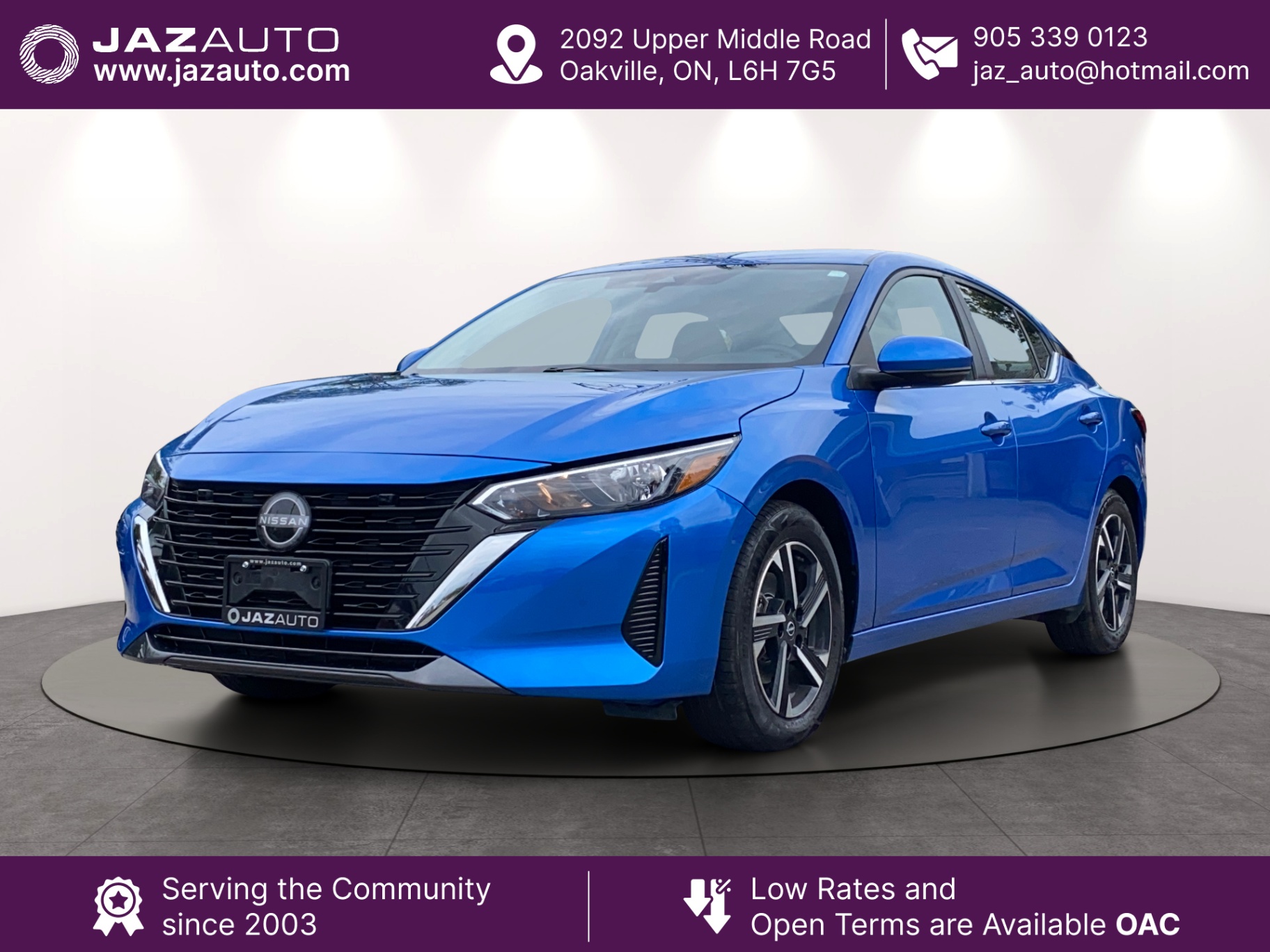 Blue 2024 Nissan Sentra Sedan Front-Wheel Drive Automatic
