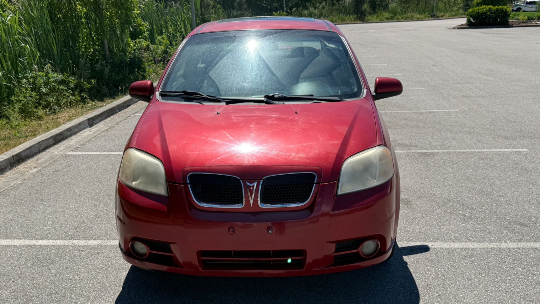 Red 2007 Pontiac Wave Sedan Automatic