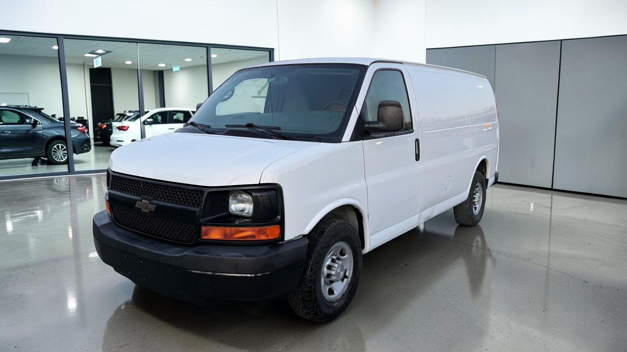 White 2015 Chevrolet Express Cargo Van Rear-Wheel Drive Automatic